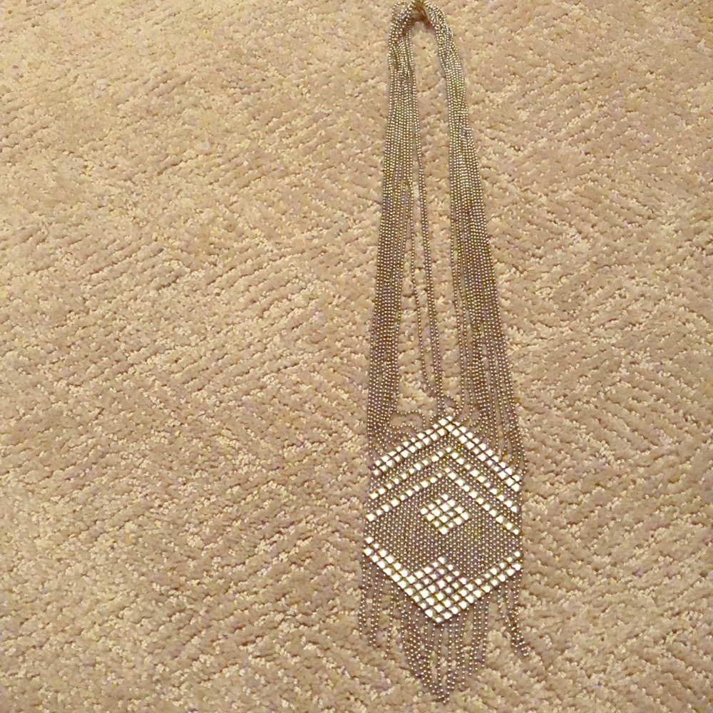 Liquid Silver large necklace . A show piece.